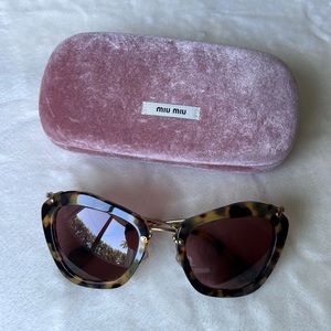 Miu Miu Sunglasses (Yellow Havana Frame/Bordeaux Lens)